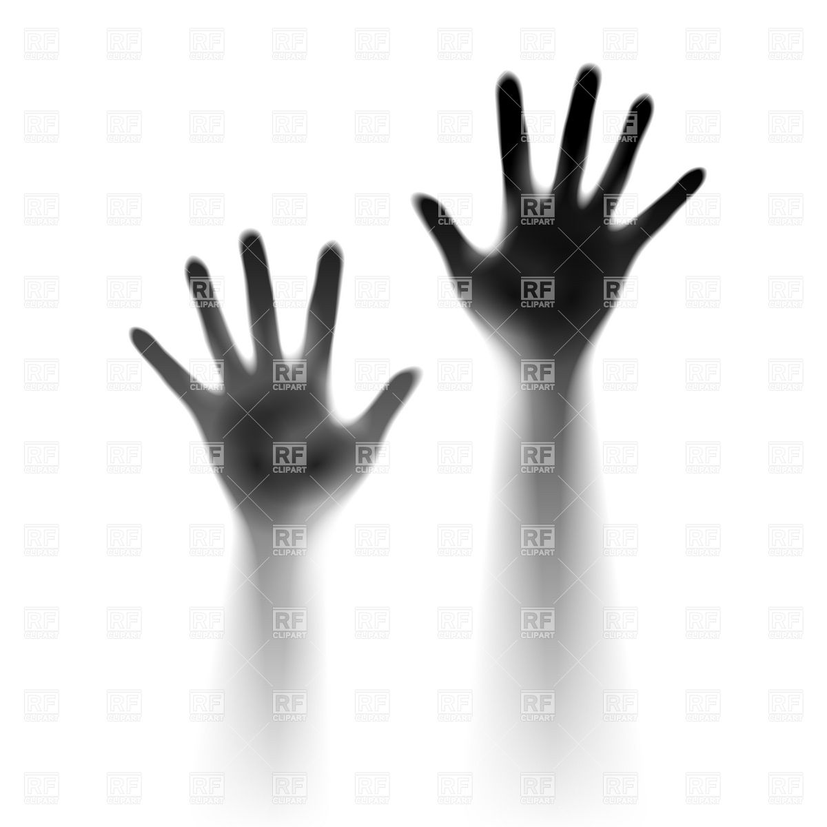 1200x1200 Two Open Hands In The Mist Vector Image Vector Artwork Of People
