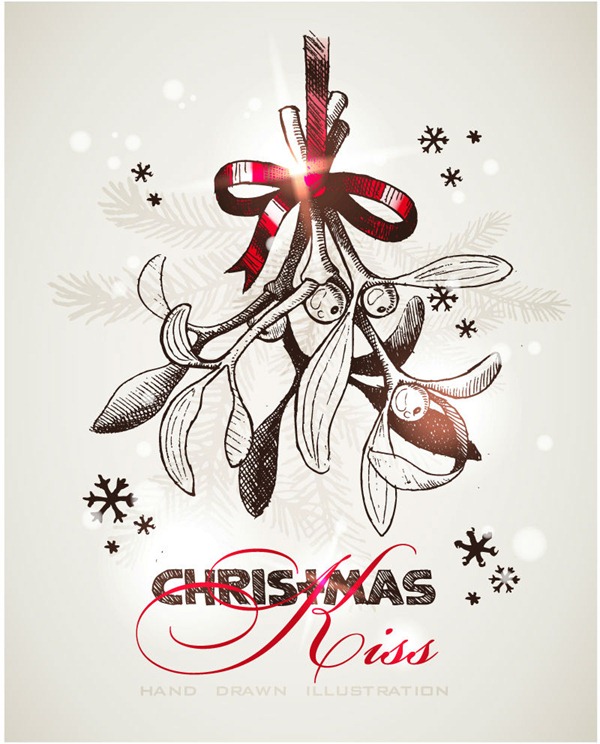 600x744 Painted Mistletoe Vector Material My Free Photoshop World