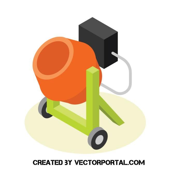 660x660 Concrete Mixer Vector Image Various Vectors Mixers