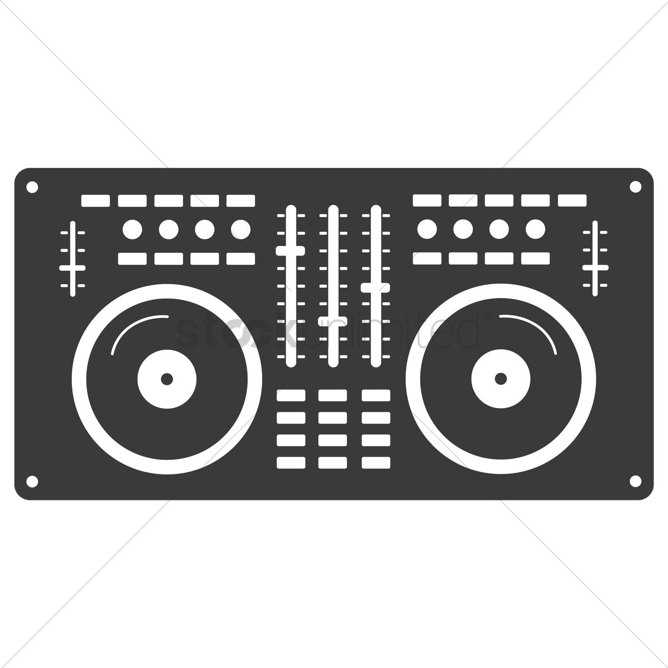 1300x1300 Dj Mixer Vector Image