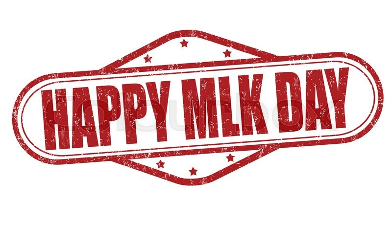 800x460 Happy Martin Luther King Day Grunge Rubber Stamp On White, Vector