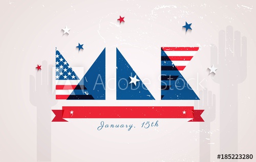 500x317 Martin Luther King Day Flyer, Banner Or Poster. Holiday Background