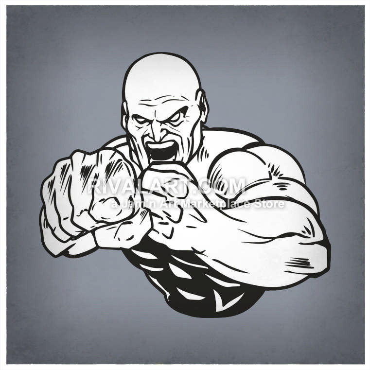 761x761 Mma Fighter In Color