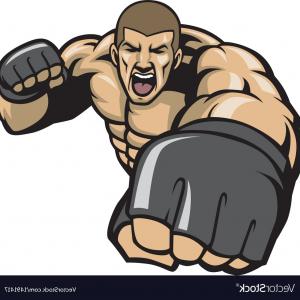 300x300 Mma Fighter Throw A Punch Vector Lazttweet