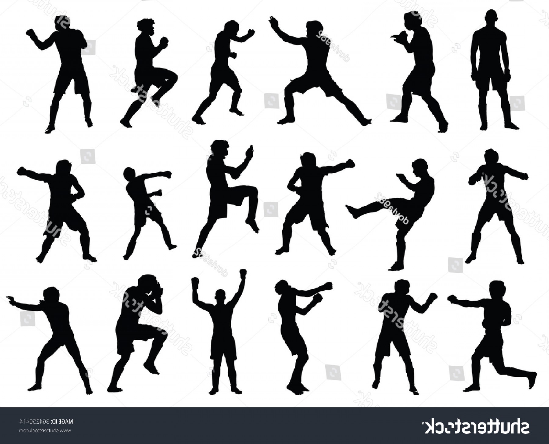 1800x1454 Mma Silhouette Vector Arenawp