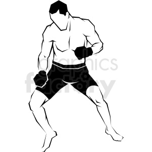 300x300 Royalty Free Mma Fighter Vector Art 406201 Vector Clip Art Image