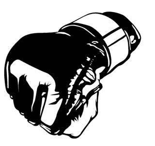 320x303 Mma Glove 2 Decal Sticker