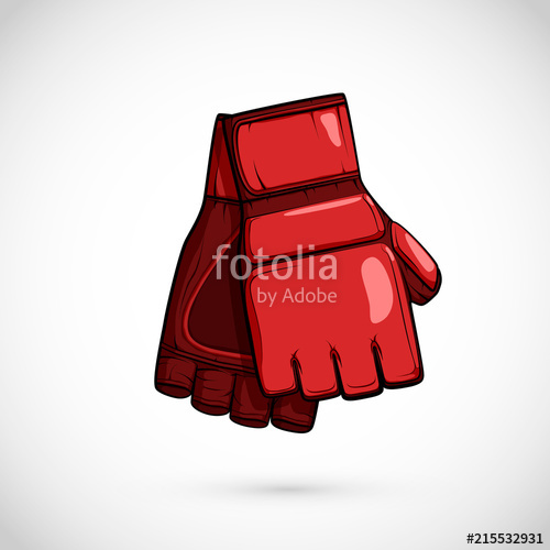 500x500 Pair Of Mma Gloves. Mix Martial Arts Equipment. Vector