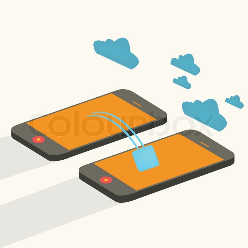 800x800 Mobile Devices Cloud Computing Connected,flat Stock Vector