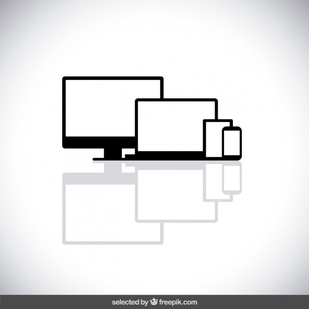 626x626 Device Silhouettes Collection Vector Free Download