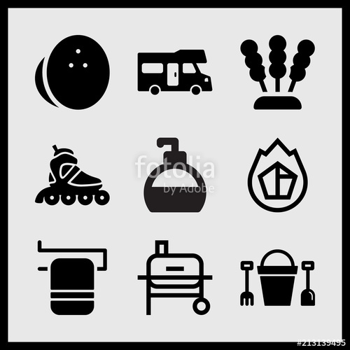 500x500 Simple 9 Set Of Summer Related Perfume Bottle, Towel On Rail