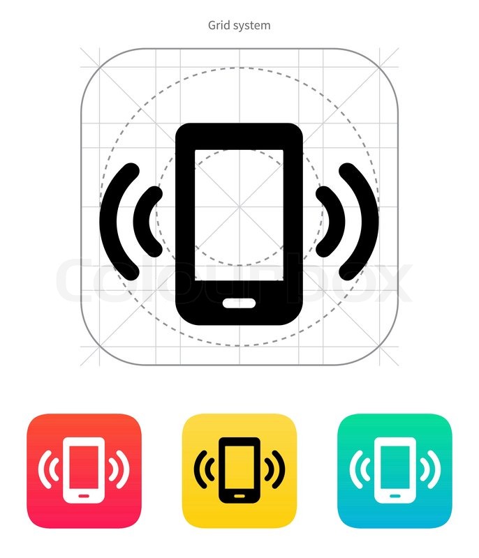 686x800 Mobile Phone Bell Icon. Vector Illustration. Stock Vector