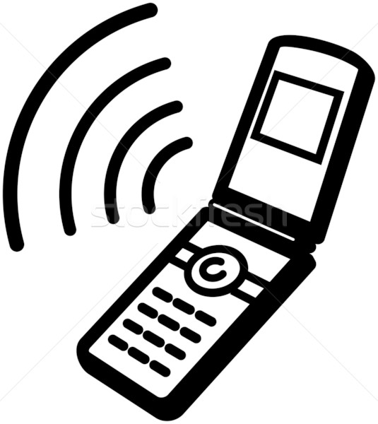 535x600 Ringing Mobile Phone Icon Vector Illustration Vector