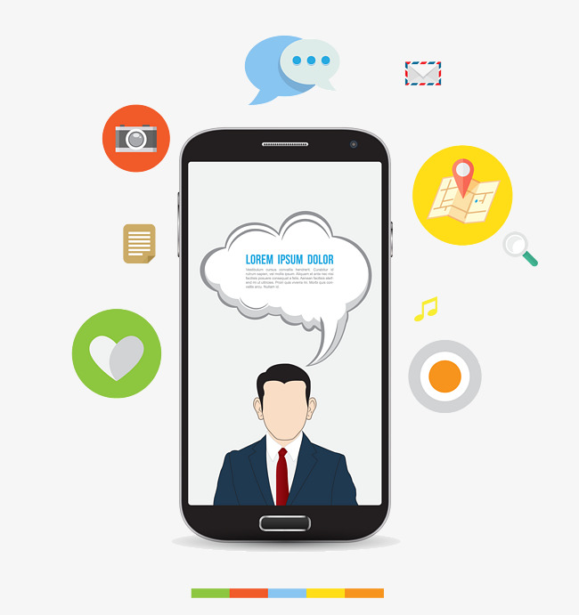 650x691 Vector Elements Business Man With Cell Phone Icon, Vector Elements