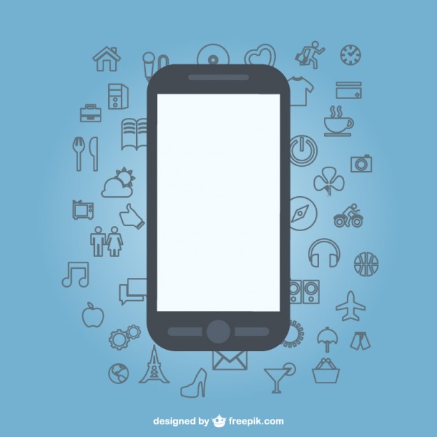 626x626 Sketch Icons Flat Mobile Phone Design Vector Free Download