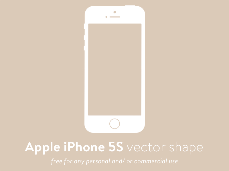 800x600 Apple Iphone 5s Vector Shape Sketch Freebie
