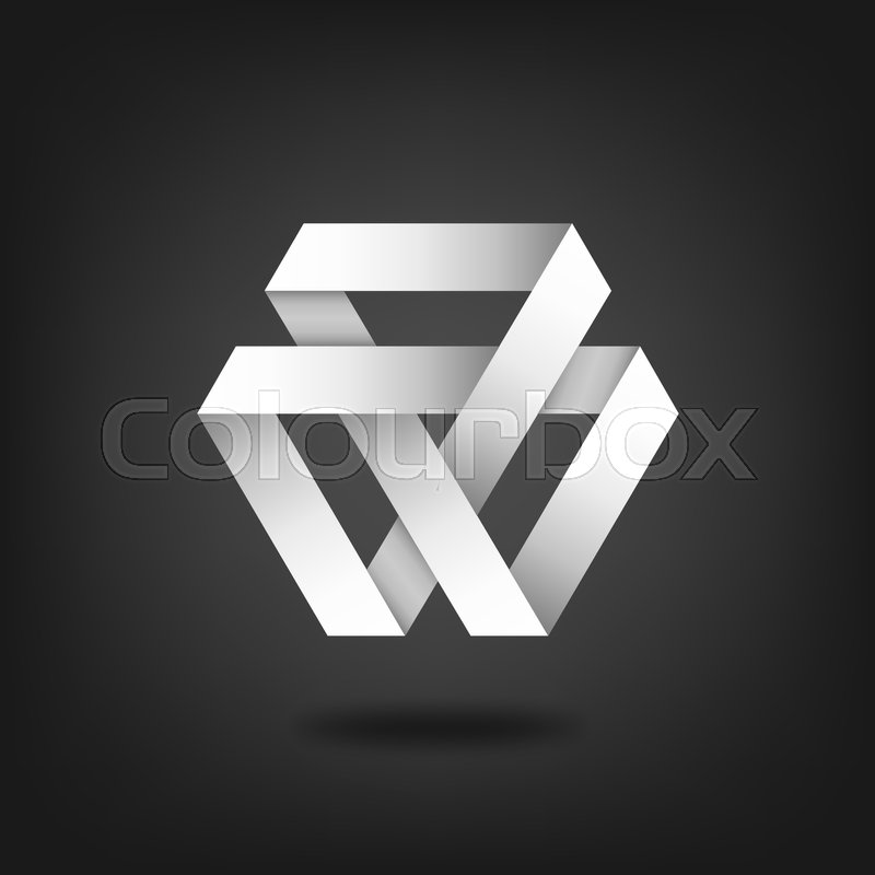 800x800 Mobius Strip Symbol On Black Background