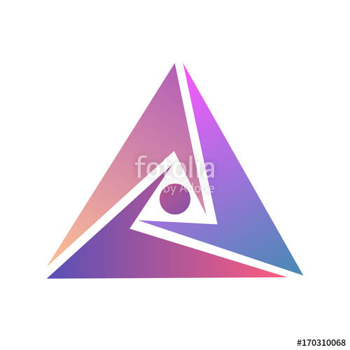 500x500 Abstract Logo Design. Logo Triangle Template. Vector Triangle