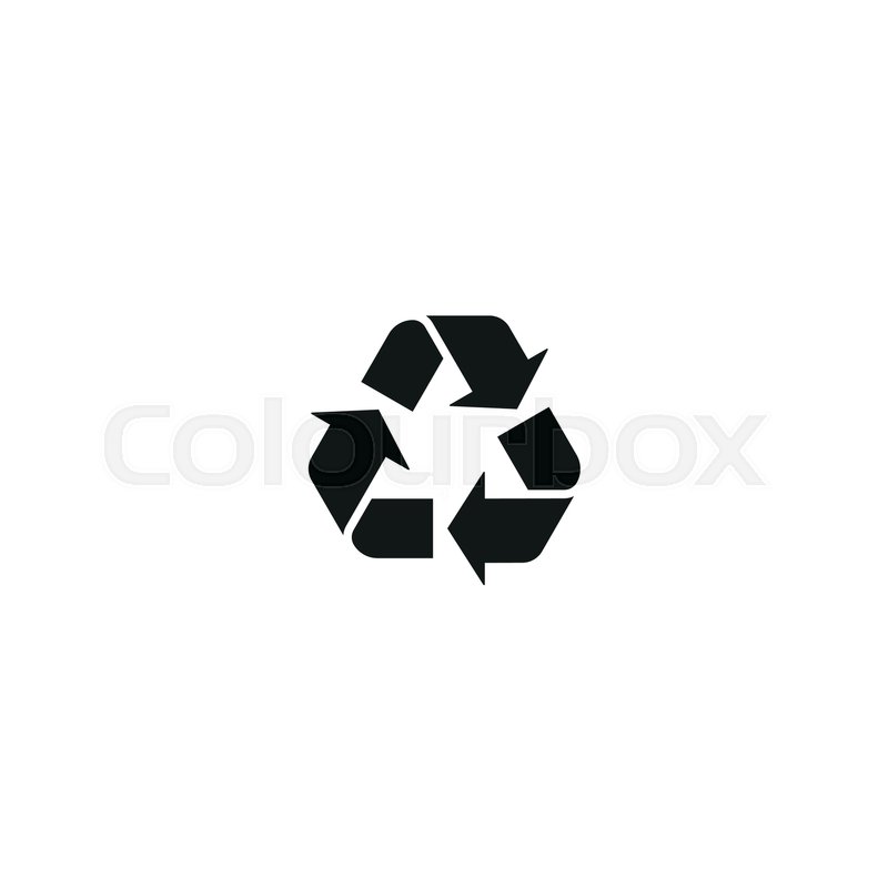 800x800 Recycling Symbol Isolated On White Background Vector Illustration