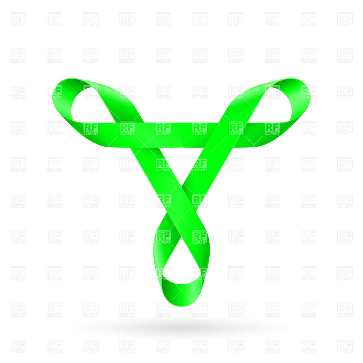 1200x1200 Green Symbol Of Mobius Strip On White Background Vector Image