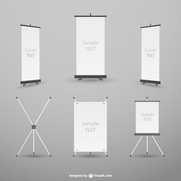 626x626 Rollup Mockup Collection Vector Free Download
