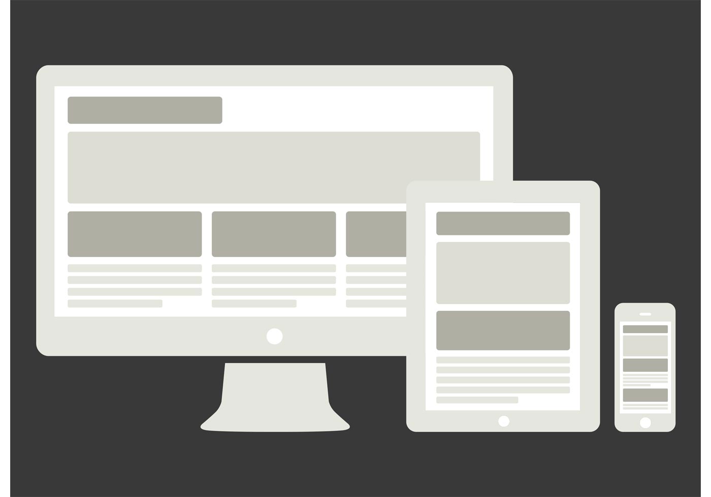 1400x980 Website Mockup Free Vector Art