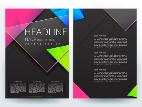 500x375 Flyer Or Brochure Cover Modern Design Vector 03 Free Download