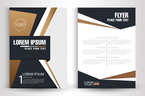 468x312 Flyer Vector Design With Abstract Modern Style Vectors Stock In