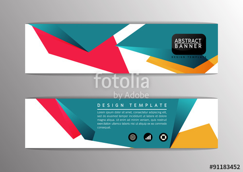500x354 Abstract Modern Design Banner, Template, Site Vector Stock Image