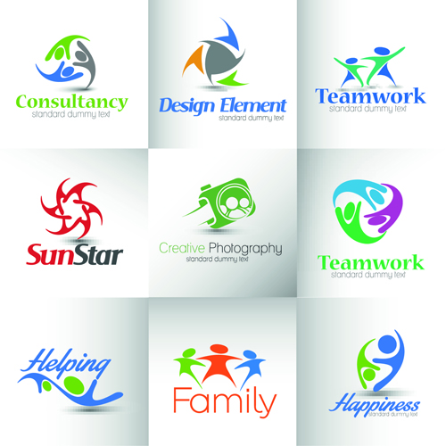 500x500 Modern Business Logos Design Art Vector 02 Free Download