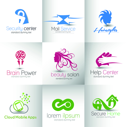 500x500 Modern Business Logos Design Art Vector 04 Free Download