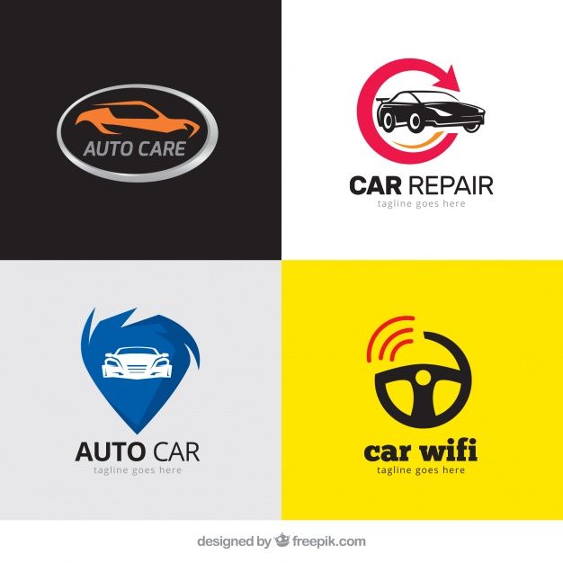 626x626 Pack Of Modern Logos With Cars Vector Free Download Logo