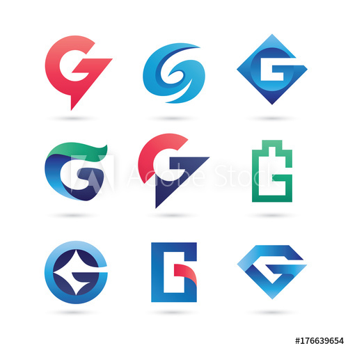 500x500 Set Of Letter G Logo Vector