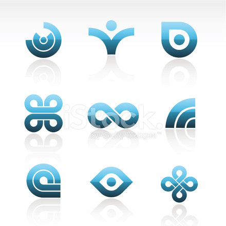 440x440 Vector Modern Logo Set Stock Vector