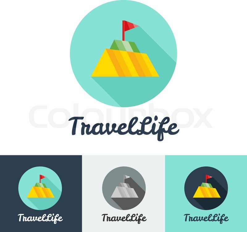 800x752 Vector Modern Flat Creative Travel Company Minimalistic Logo Set