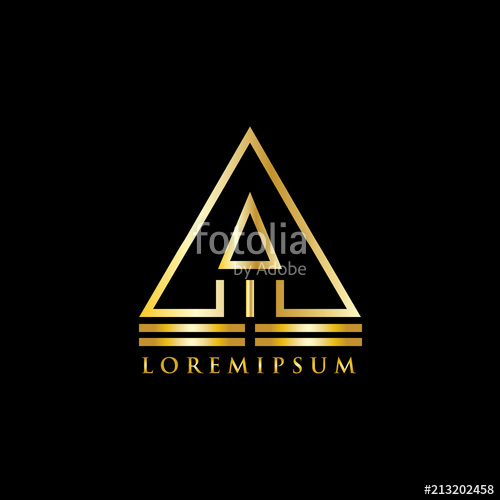 500x500 Pyramid Logo Vector Illustration. Triangle Logo . Modern Logo