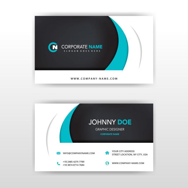 640x640 Modern Vector Double Sided Business Card Design Template For Free