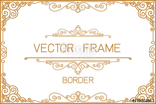 500x334 Gold Border Design, Frame Photo Template, Certificate Template