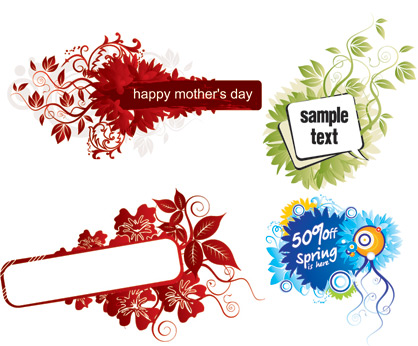 418x346 Modern Floral Border Vector Free Download