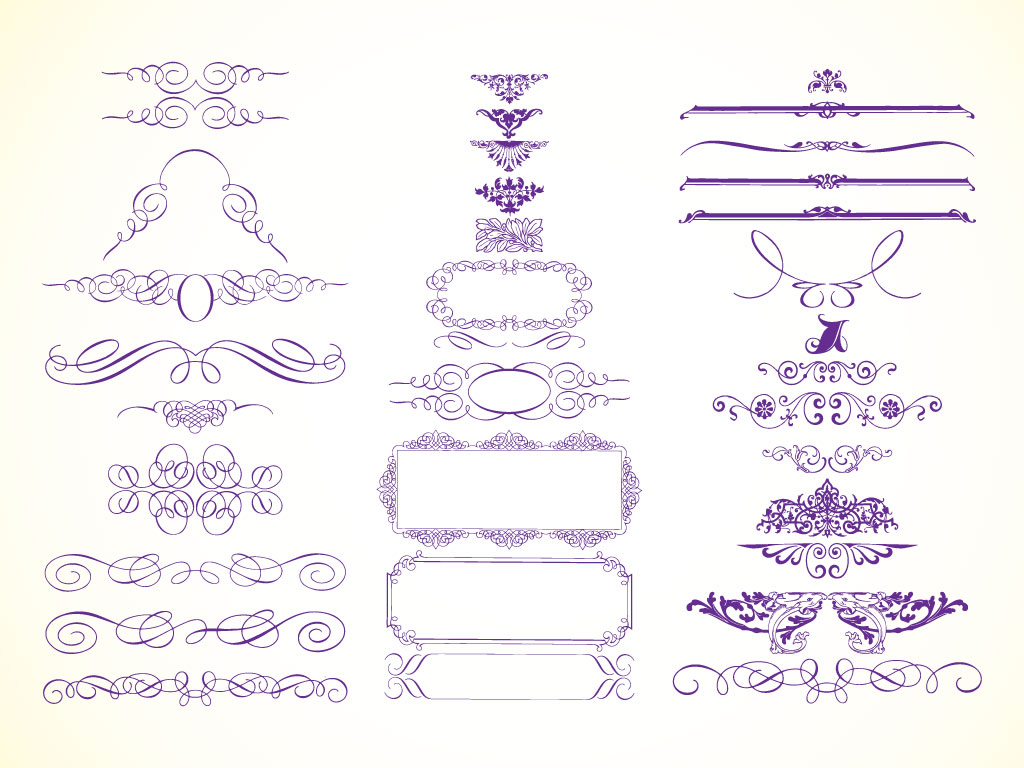 1024x768 12 Modern Vector Frame Clip Art Images