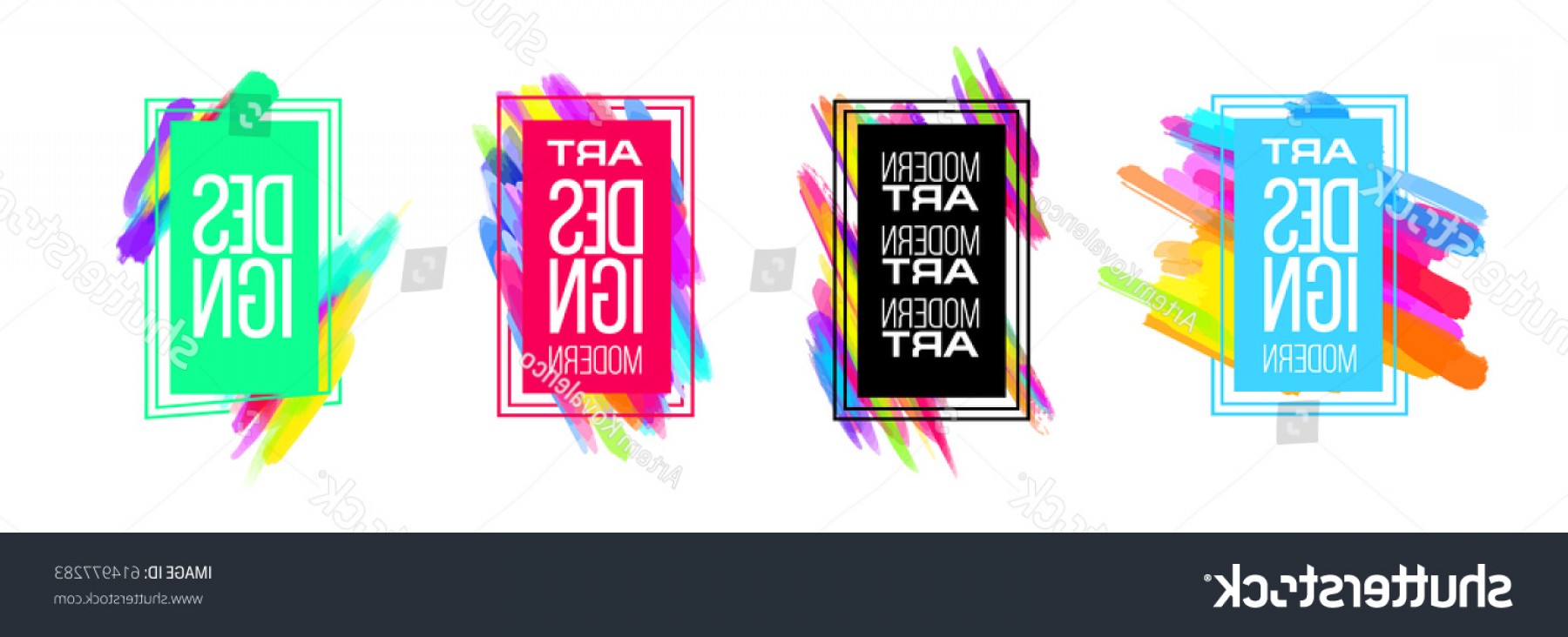 1800x732 Vector Frame Text Modern Art Graphics Lazttweet