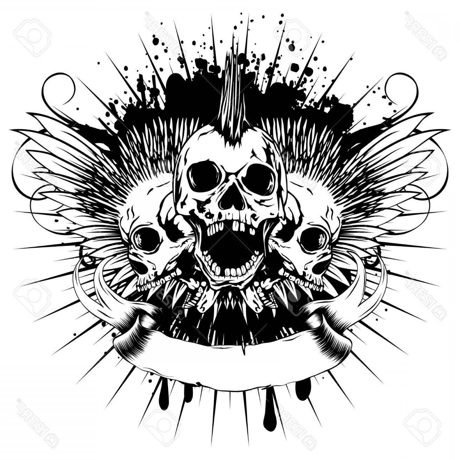 List 90+ Wallpaper Skull With Mohawk Tattoo Latest