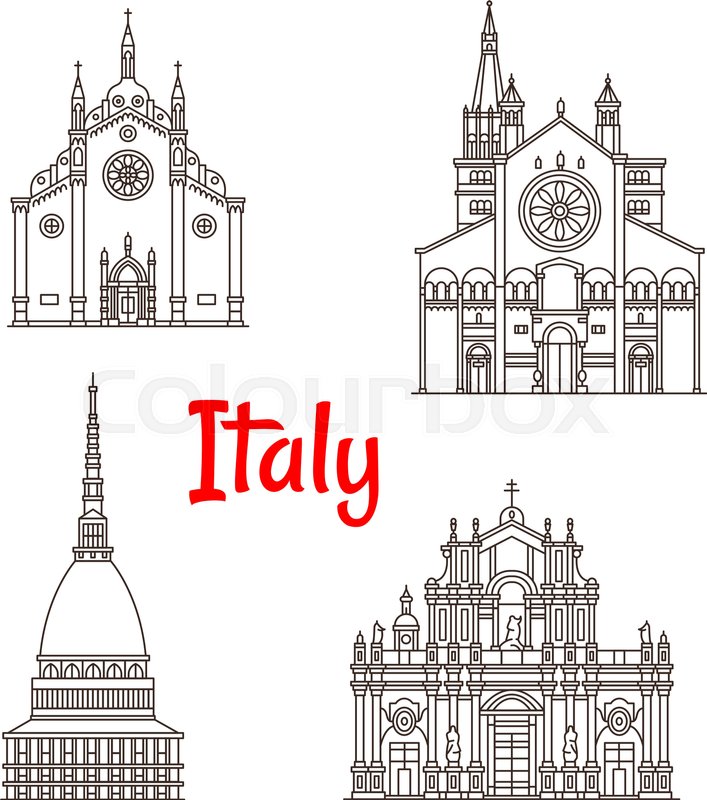 707x800 Italy Landmark Buildings And Italian Famous Architecture Facades