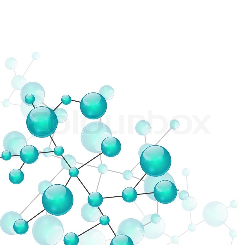 800x800 Abstract Glossy Molecular Background With Blue Molecule Stock