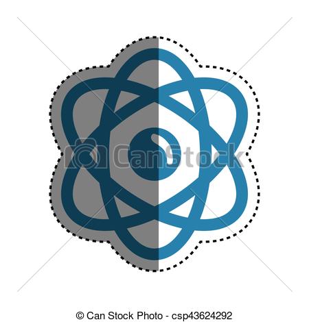 450x470 Atom Science Molecule Icon Vector Illustration Graphic Design.