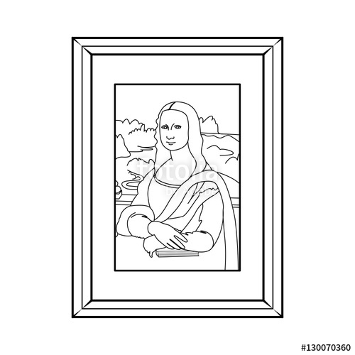 500x500 Mona Lisa Line Drawing Stock Image And Royalty Free Vector Files