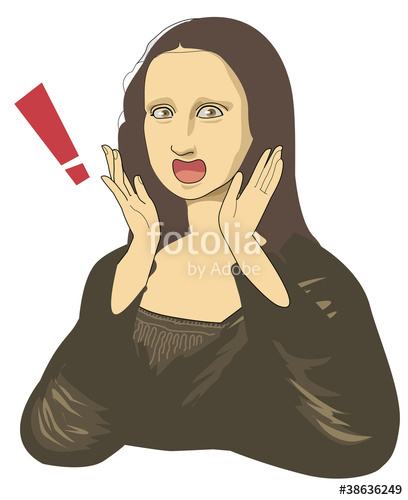 408x500 Surprise Of Mona Lisa Stock Image And Royalty Free Vector Files