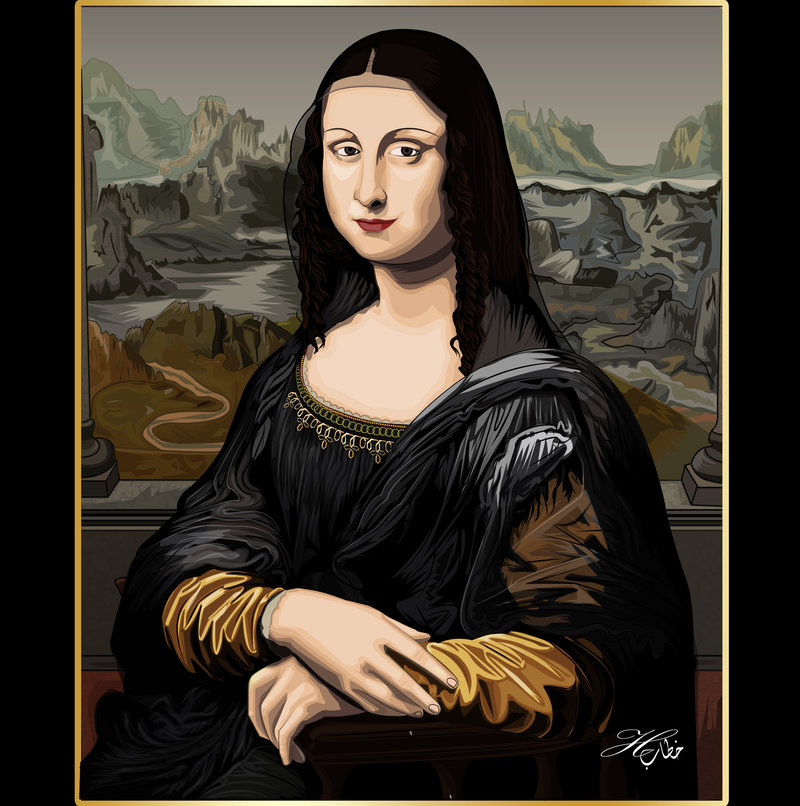 800x806 La Gioconda Mona Lisa Vector Art By Hhk74