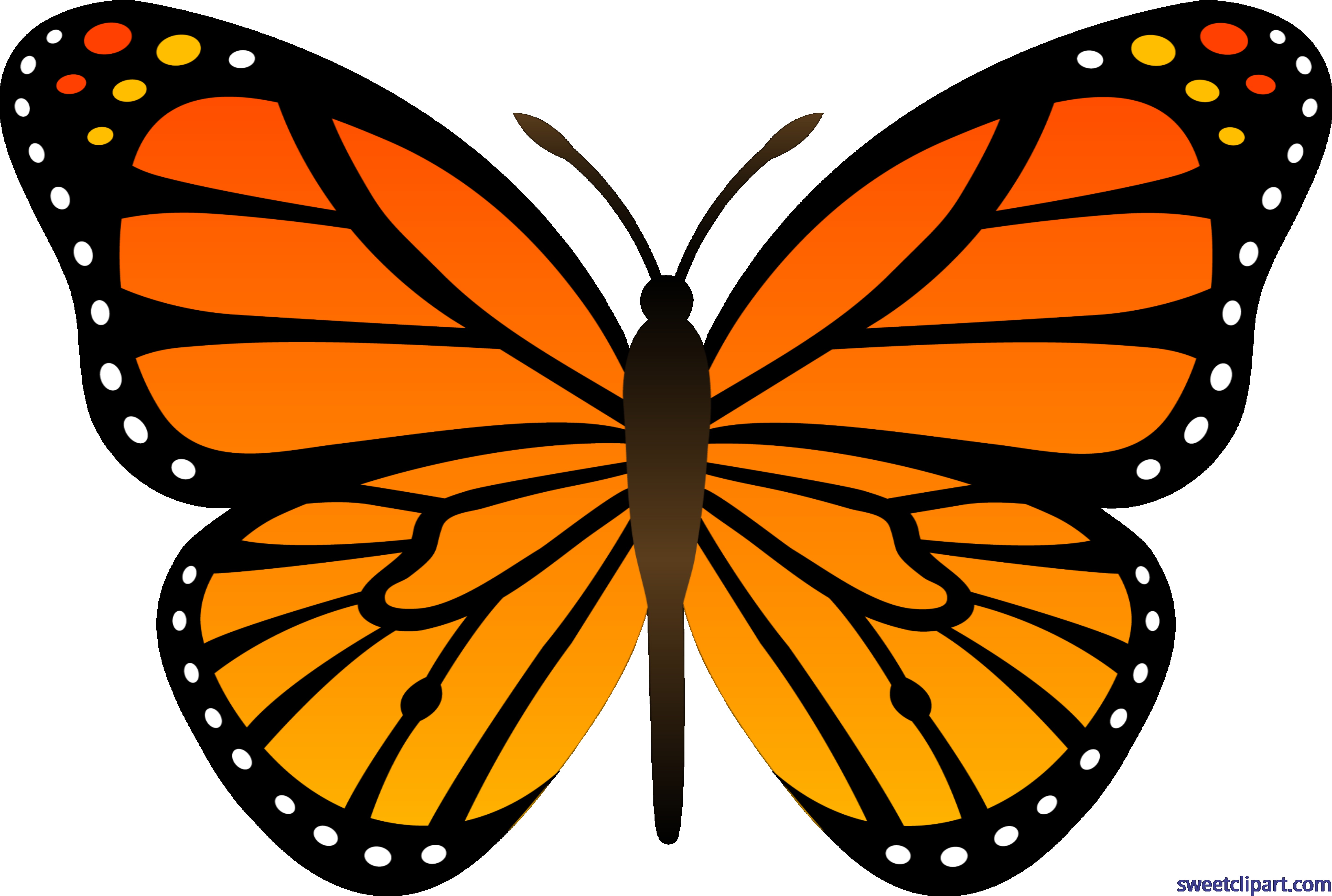 5920x3982 Monarch Butterfly Vector Clip Art In Butterflies Clipart