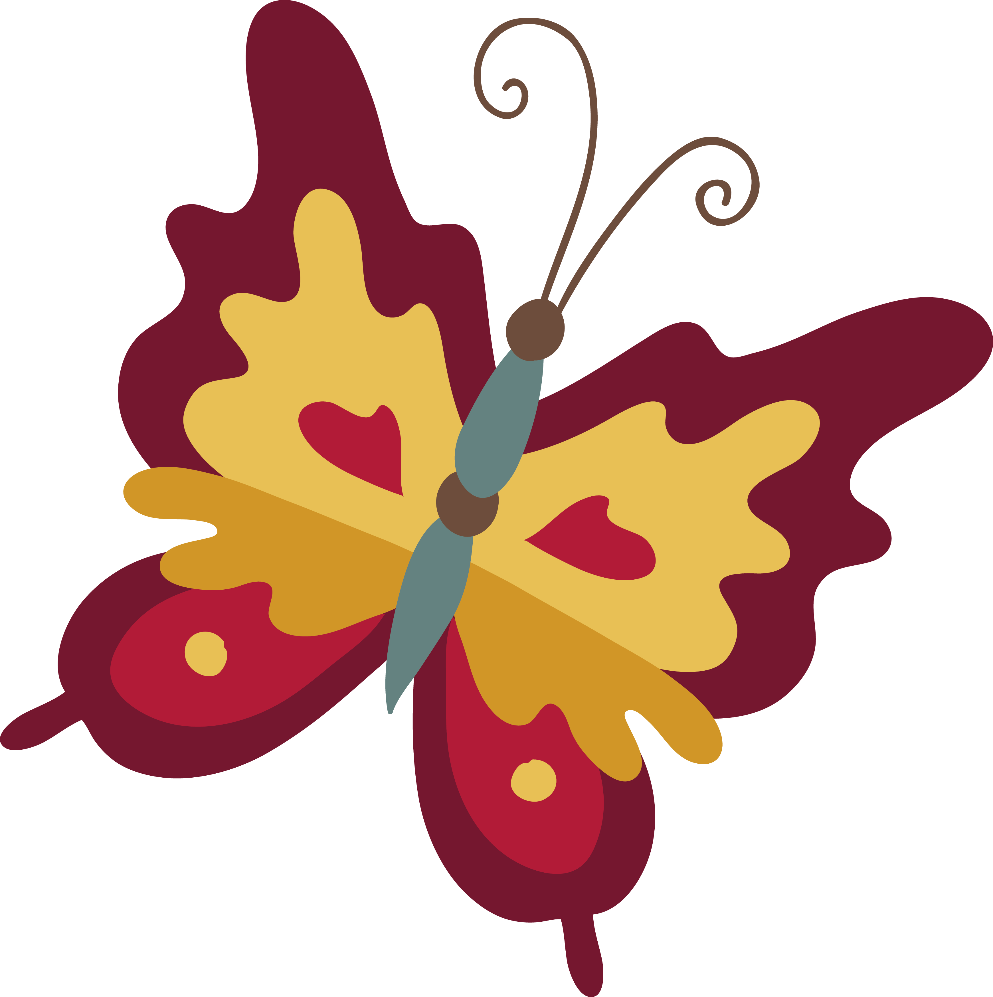 3481x3495 Monarch Butterfly Clip Art